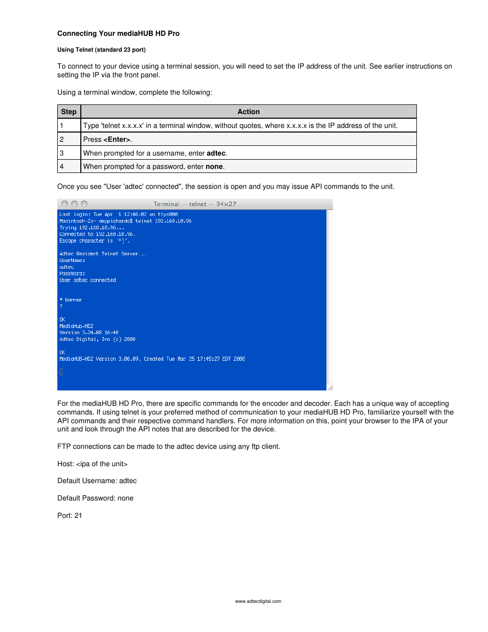 Connections | Adtec digital mediaHUB-HD Pro (version 03.07.19) Manual User Manual | Page 36 / 98