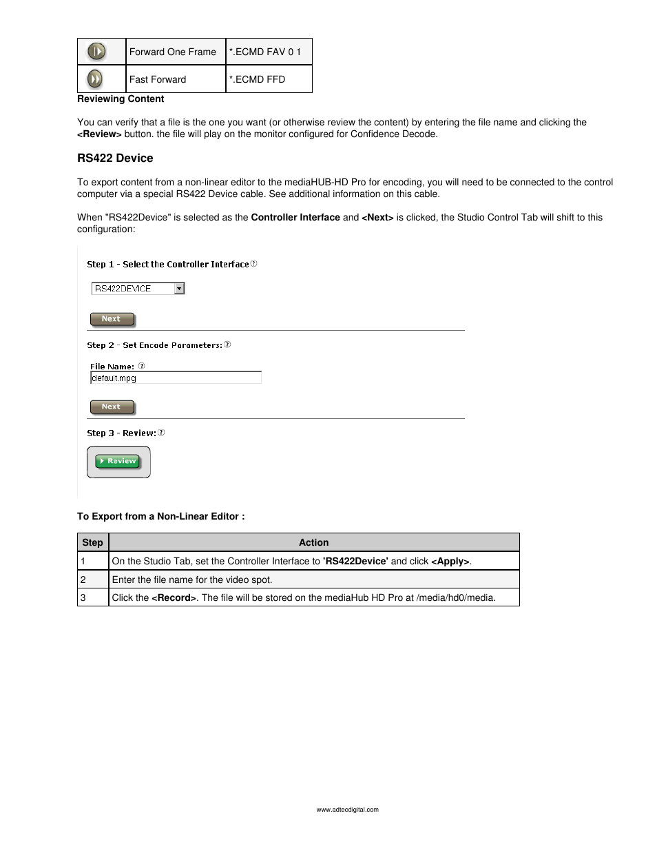 Adtec digital mediaHUB-HD Pro (version 03.07.19) Manual User Manual | Page 62 / 98