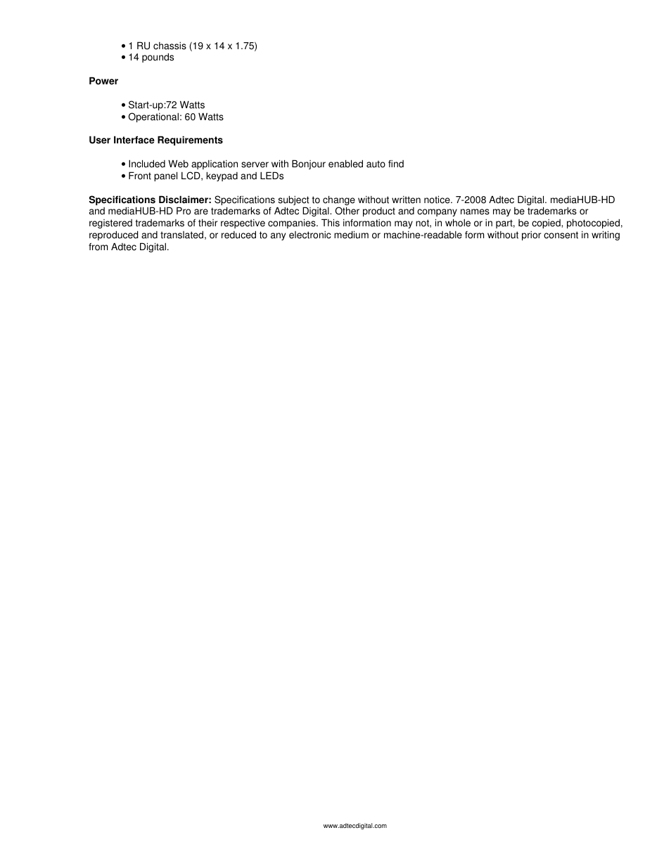 Adtec digital mediaHUB-HD Pro (version 03.07.19) Manual User Manual | Page 76 / 98