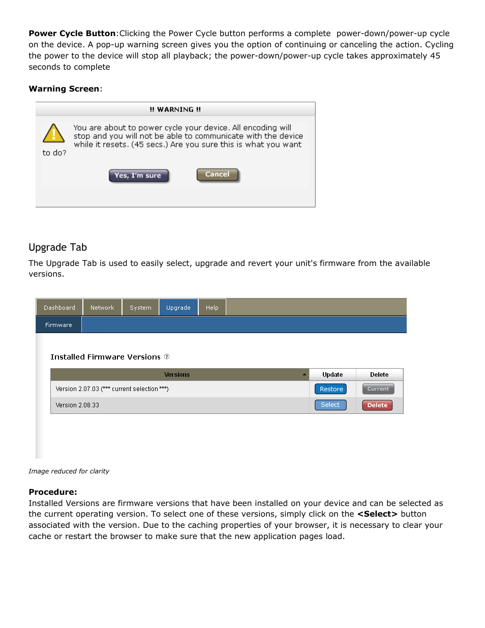 Upgrade tab, Upgrade | Adtec digital Soloist-HD Pro (version 02.07.09) Manual User Manual | Page 37 / 77