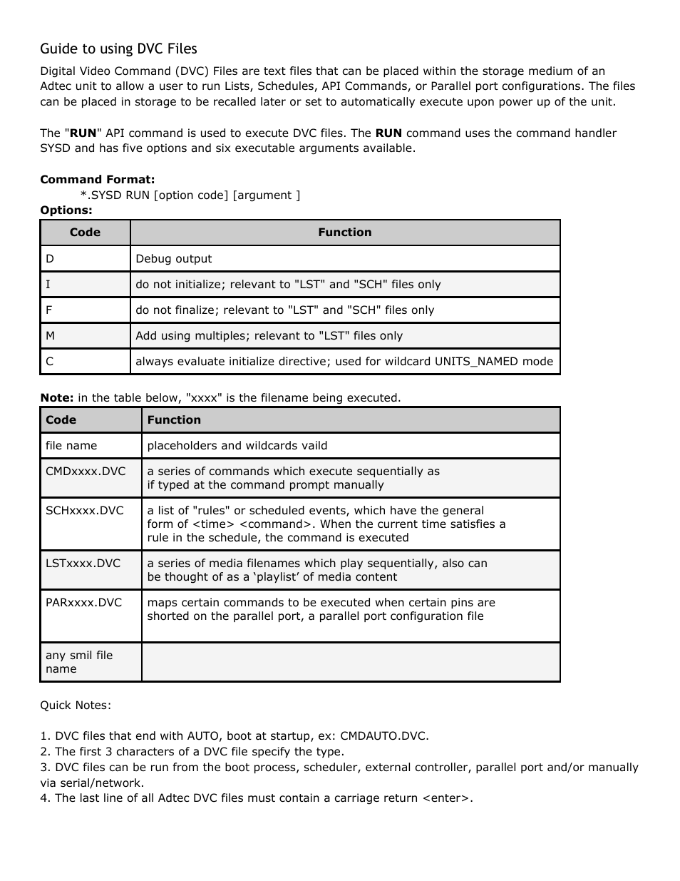 Guide to using dvc files, Guide, Using | Files | Adtec digital Soloist-HD Pro (version 02.07.09) Manual User Manual | Page 62 / 77