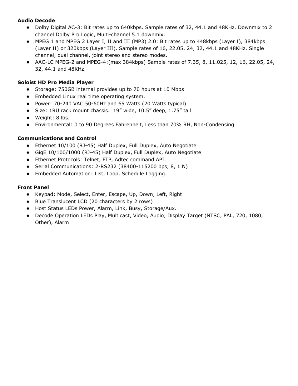 Adtec digital Soloist-HD Pro (version 02.07.09) Manual User Manual | Page 77 / 77