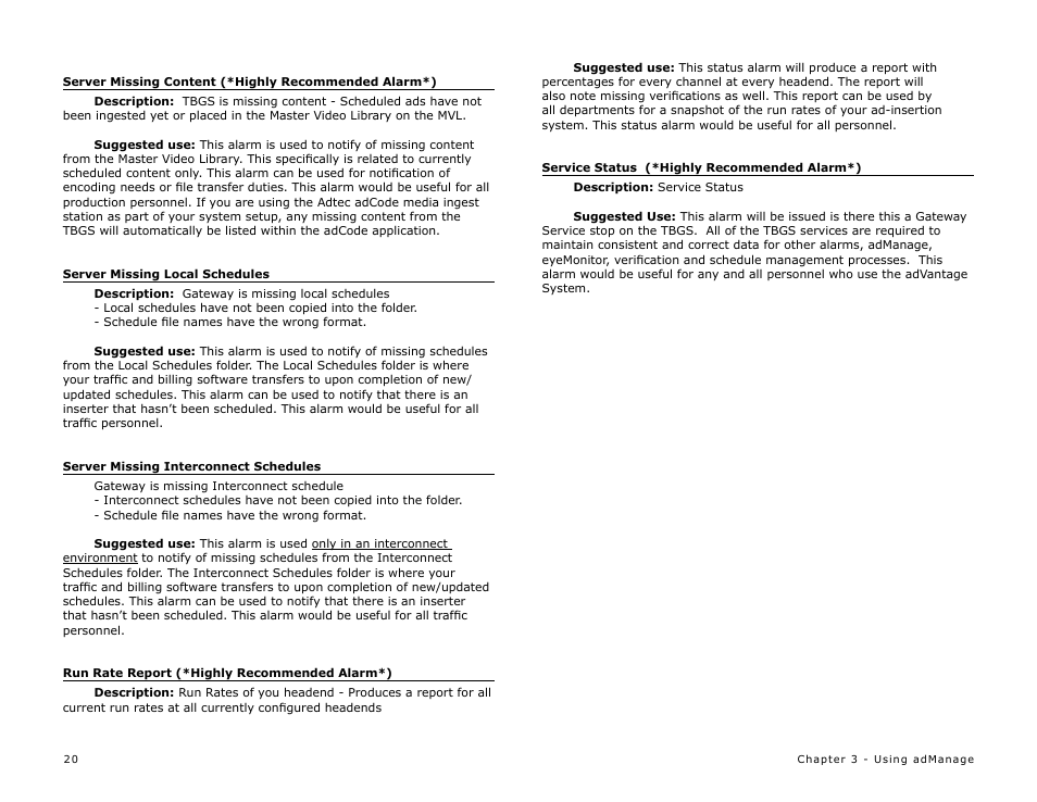Adtec digital TBGS w/adManage User Manual | Page 22 / 50