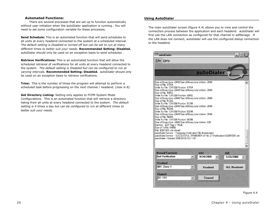 Automated functions, Using autodialer | Adtec digital TBGS w/adManage User Manual | Page 28 / 50