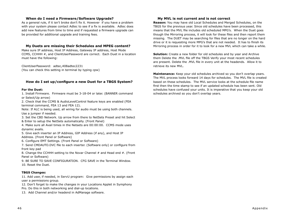 Adtec digital TBGS w/adManage User Manual | Page 48 / 50