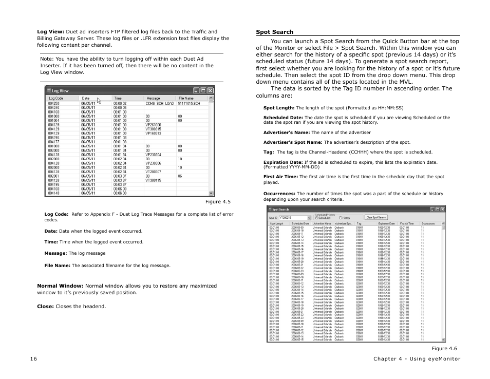 Spot search | Adtec digital eyeMonitor User Manual | Page 18 / 42