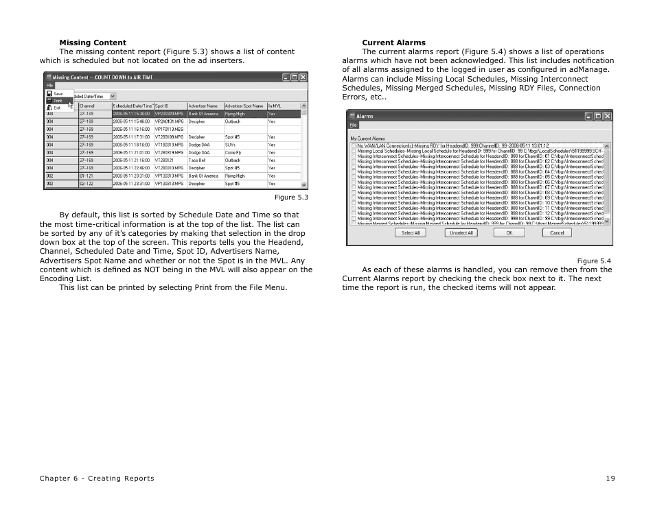 Current alarms | Adtec digital eyeMonitor User Manual | Page 21 / 42