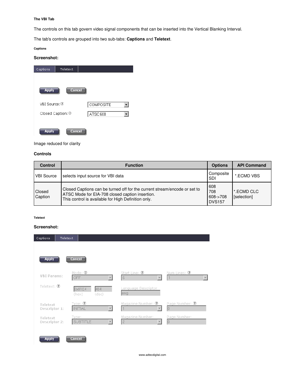 Vbi tab | Adtec digital mediaHUB-HD 422 (version 1.01.10_M_2) Manual User Manual | Page 57 / 104