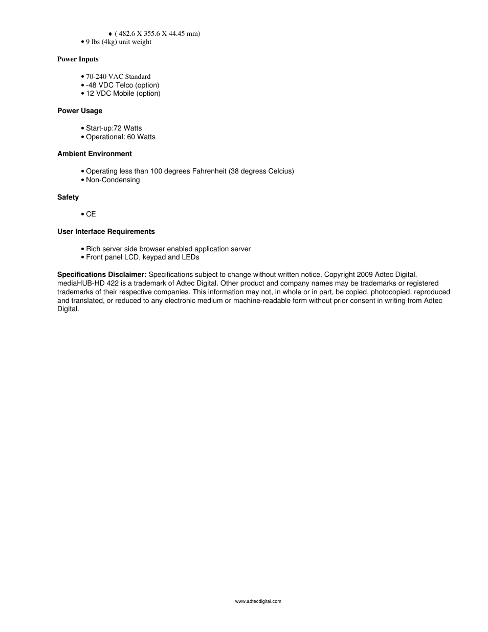 Adtec digital mediaHUB-HD 422 (version 1.01.10_M_2) Manual User Manual | Page 93 / 104