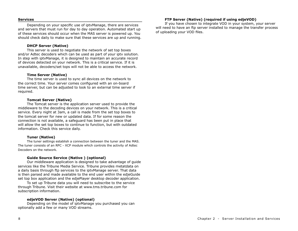 Adtec digital MAS & iptvManage User Manual | Page 10 / 44