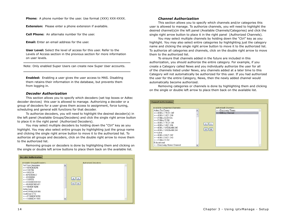 Adtec digital MAS & iptvManage User Manual | Page 16 / 44