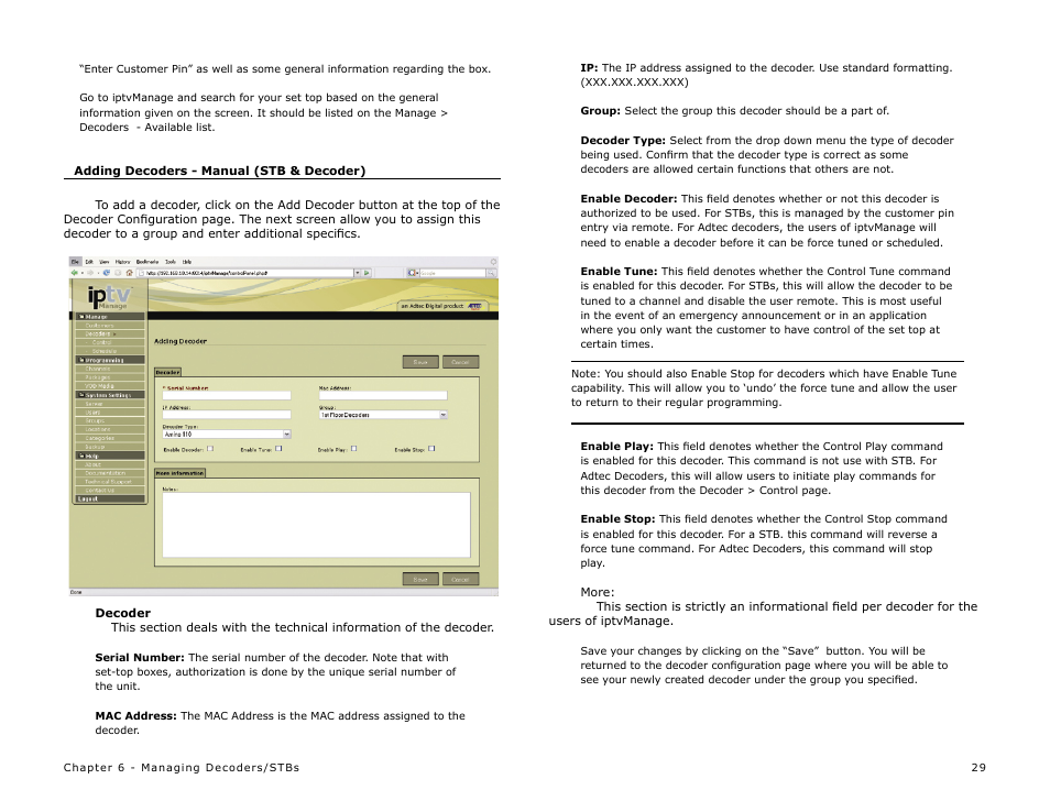 Adtec digital MAS & iptvManage User Manual | Page 31 / 44