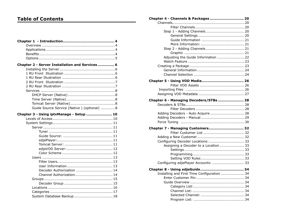 Adtec digital MAS & iptvManage User Manual | Page 4 / 44