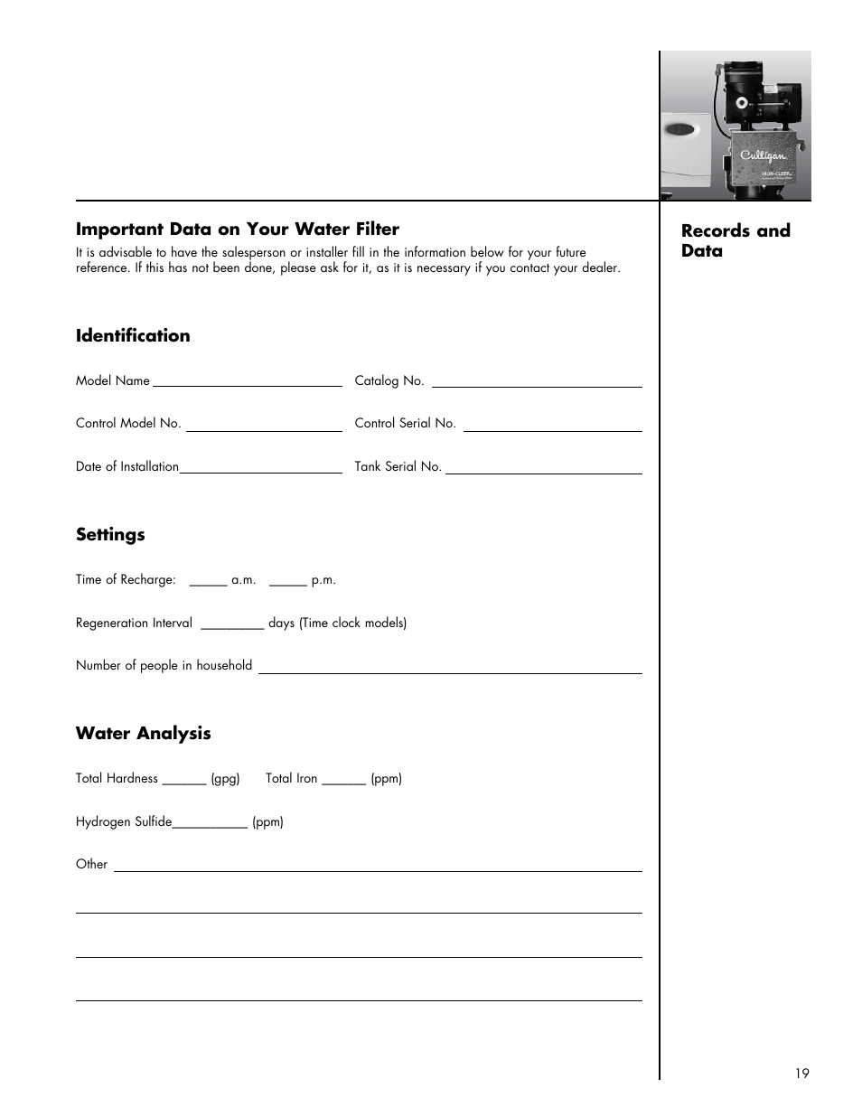 Culligan Iron-Cleer Plus User Manual | Page 23 / 25