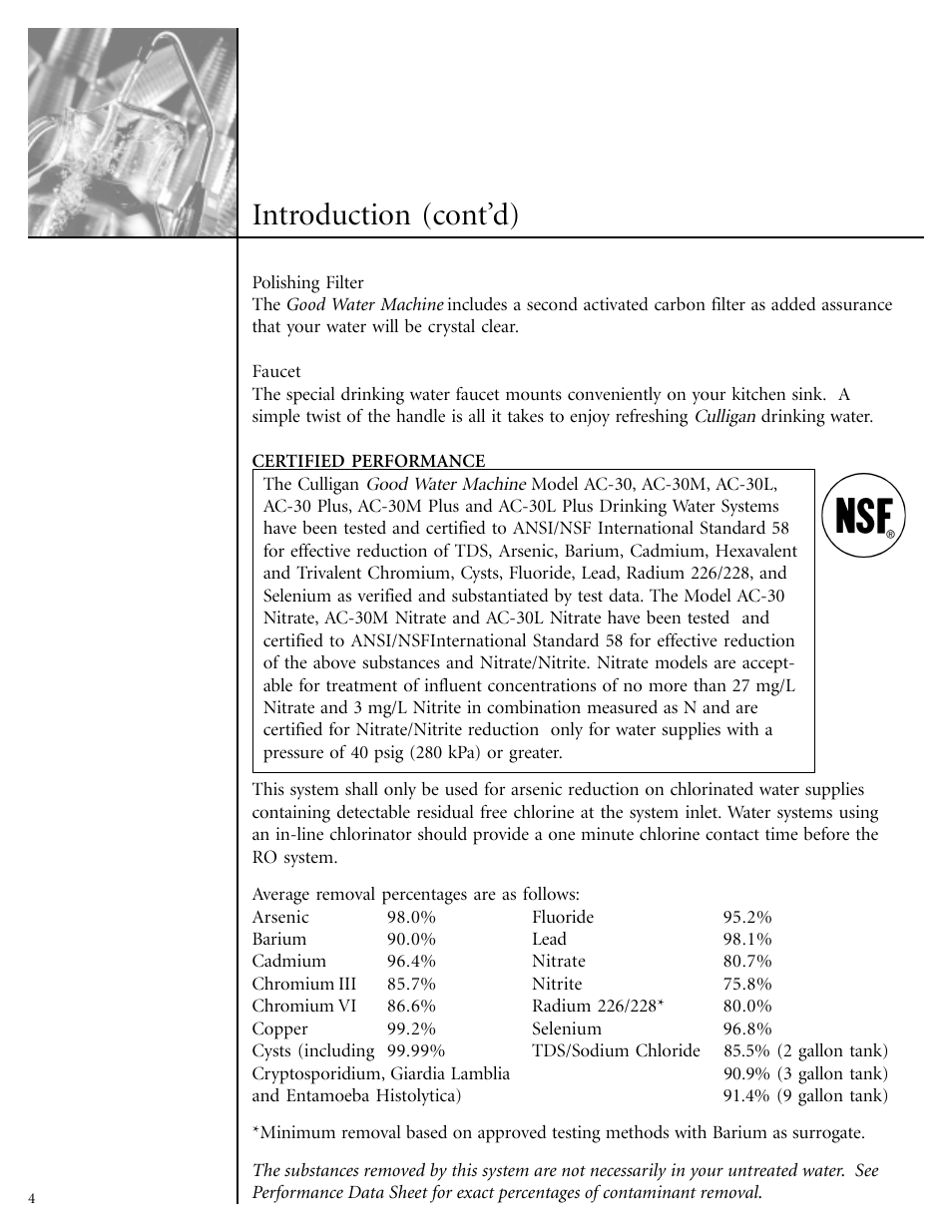 Introduction (cont’d) | Culligan GoodWater Machine DrinkingWater System User Manual | Page 6 / 21