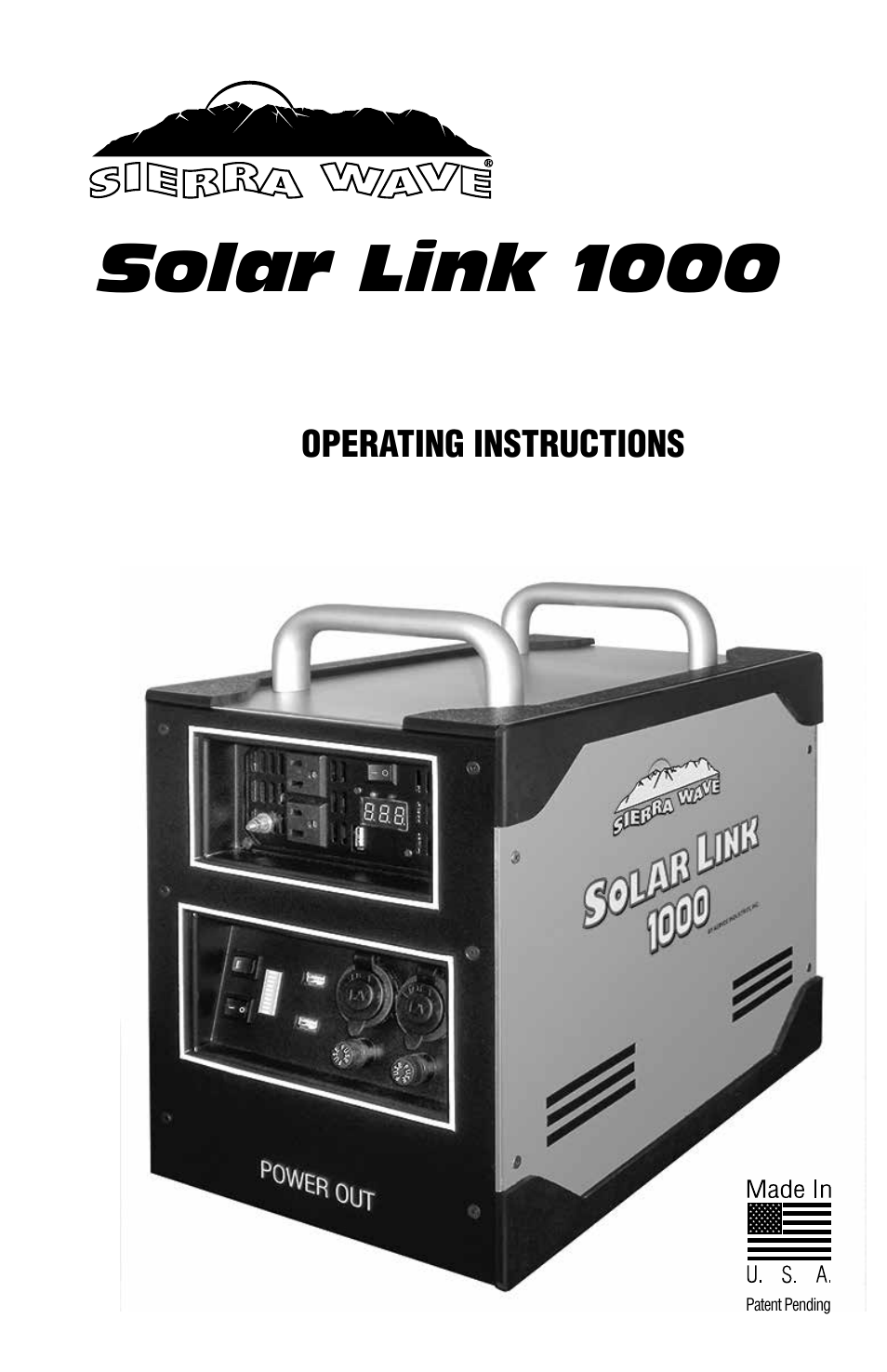 Aervoe Solar Link 1000 User Manual | 12 pages