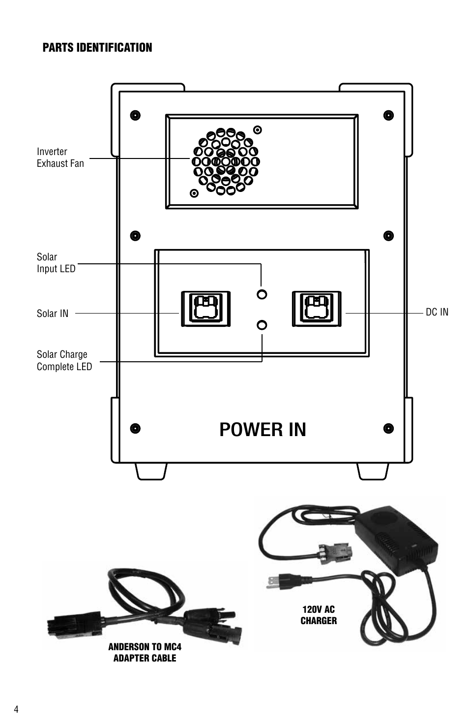 Power in | Aervoe Solar Link 1000 User Manual | Page 4 / 12