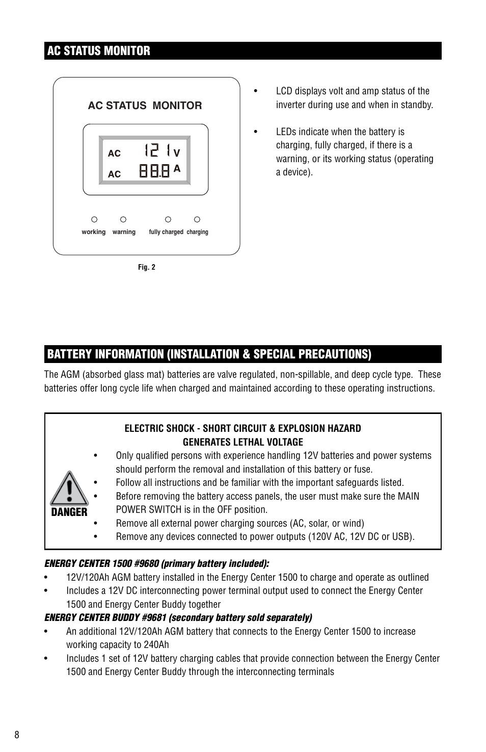Aervoe 1500-Watt Energy Center User Manual | Page 8 / 16
