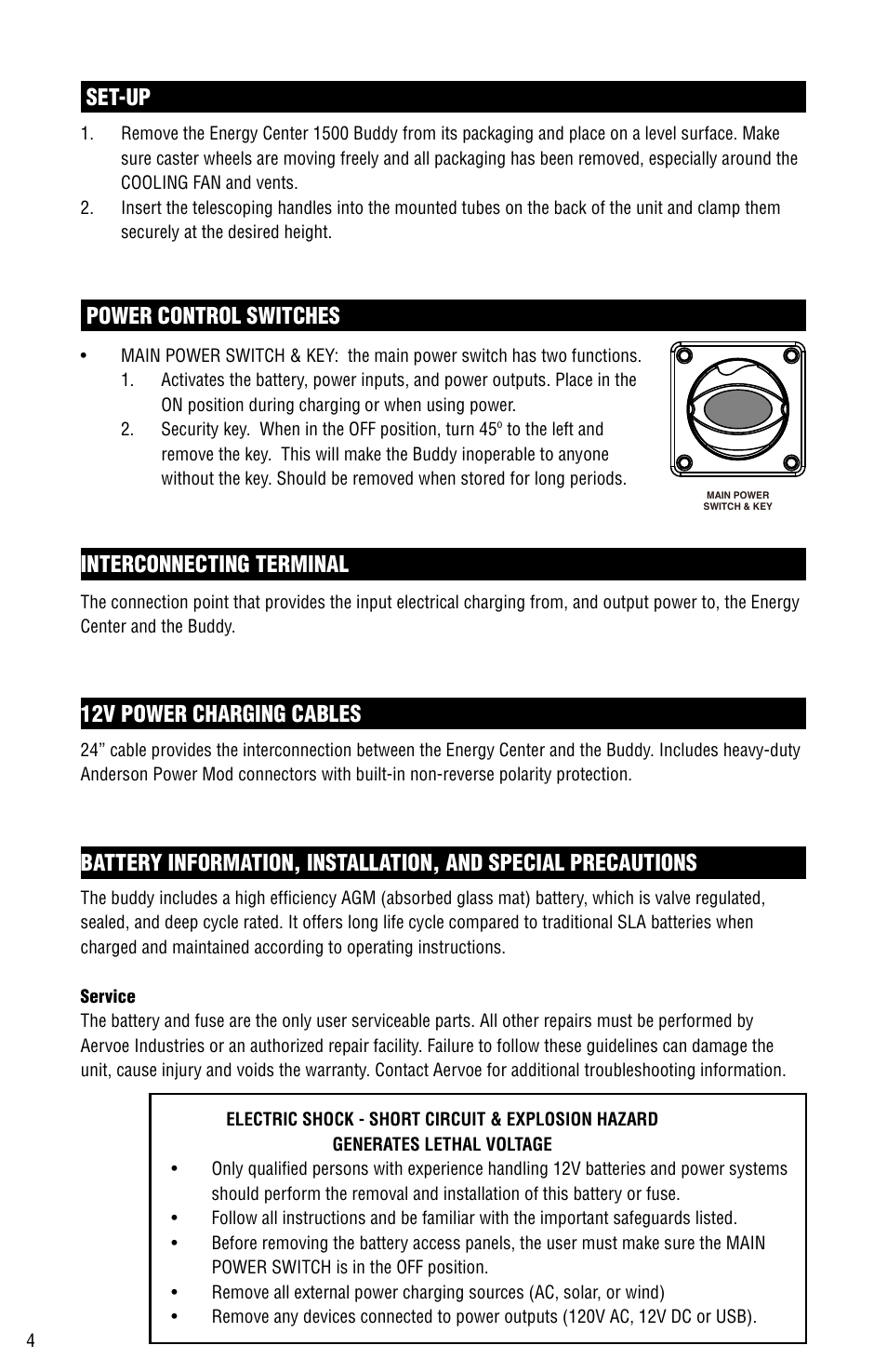 Aervoe 1500-Watt Energy Center Buddy User Manual | Page 4 / 8