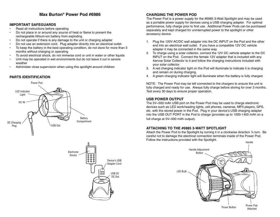 Aervoe Power Pod User Manual | 2 pages