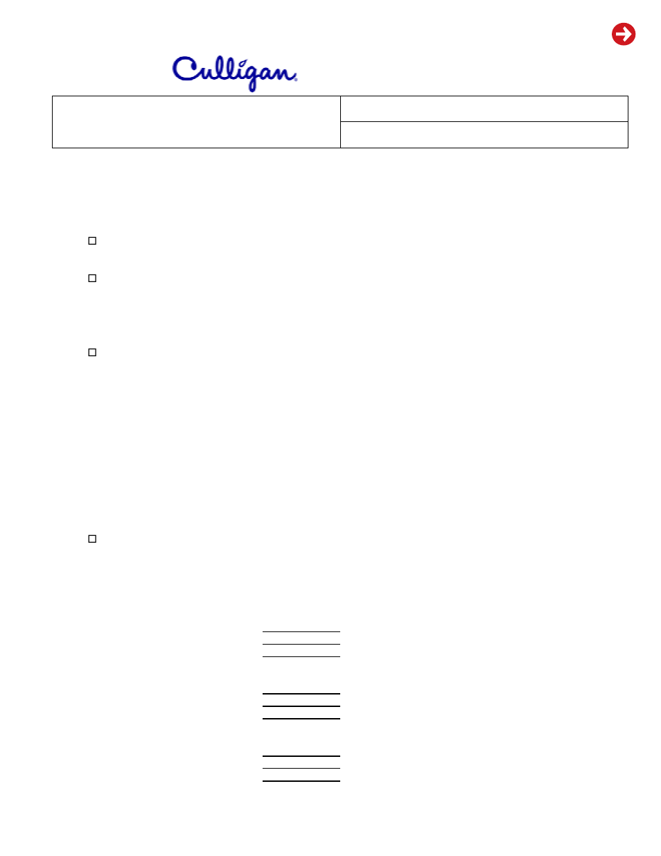 Engineer's specification, Engineer’s specification | Culligan Automatic Water Softeners User Manual | Page 6 / 9