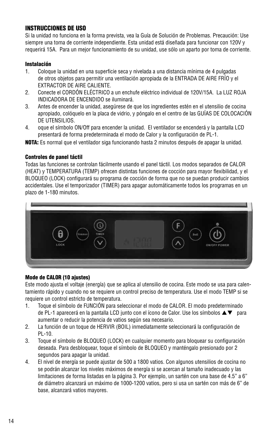 Aervoe Digital Choice Induction Cooktop User Manual | Page 14 / 16