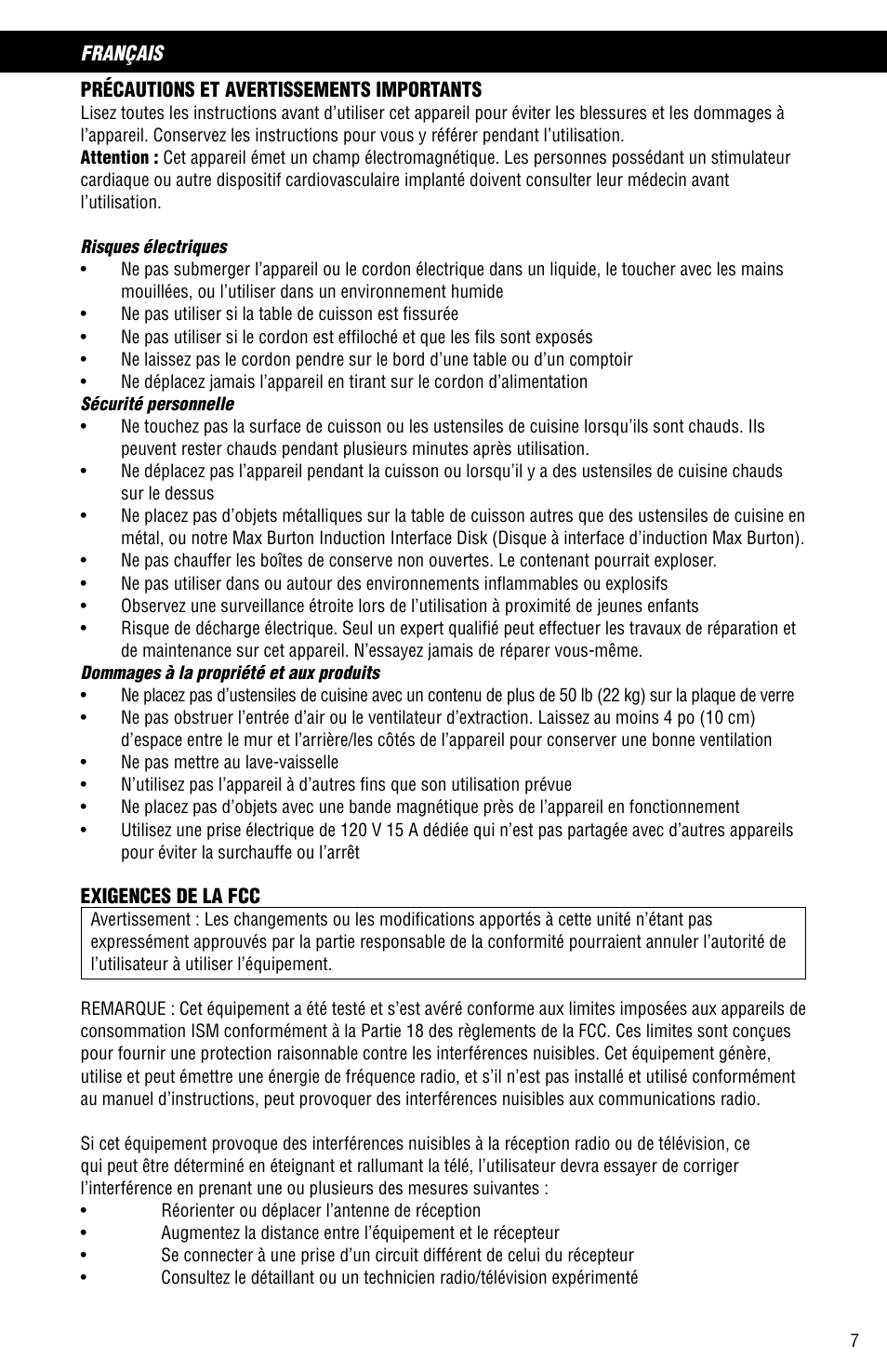 Aervoe Digital Choice Induction Cooktop User Manual | Page 7 / 16