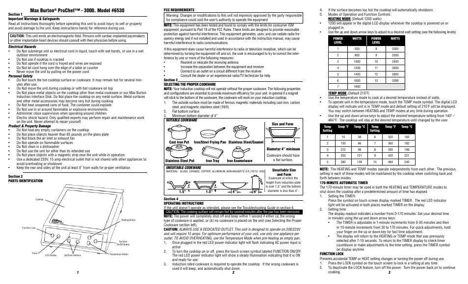 Max burton | Aervoe ProChef-3000 Induction Cooktop User Manual | Page 2 / 2