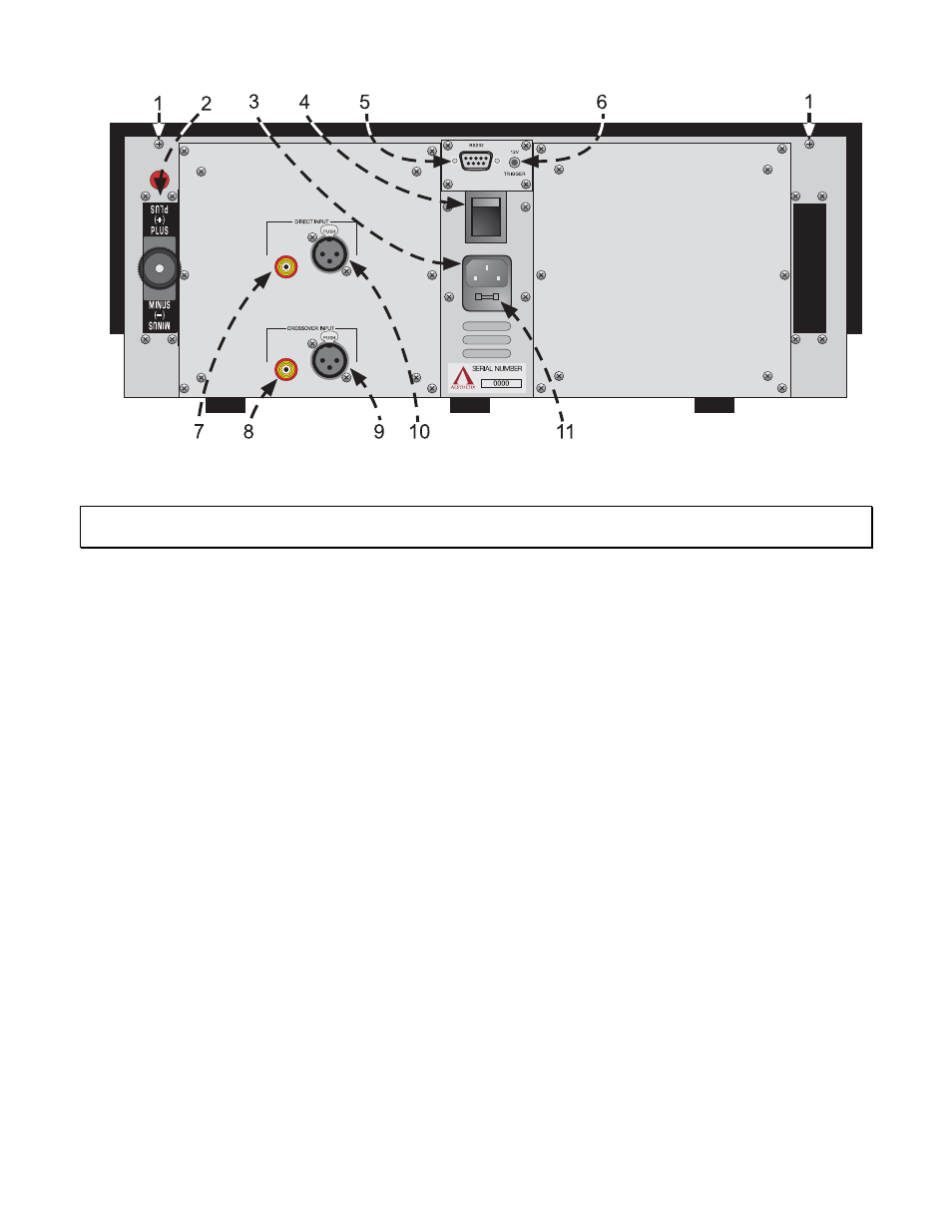 Figure 3 - rear panel layout – mono version | Aesthetix Atlas User Manual | Page 8 / 19