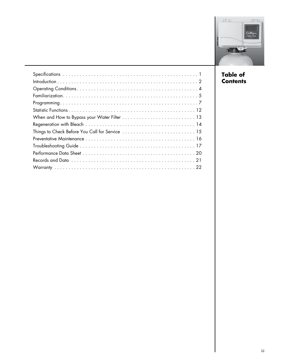 Culligan Sulfur-Cleer User Manual | Page 3 / 27