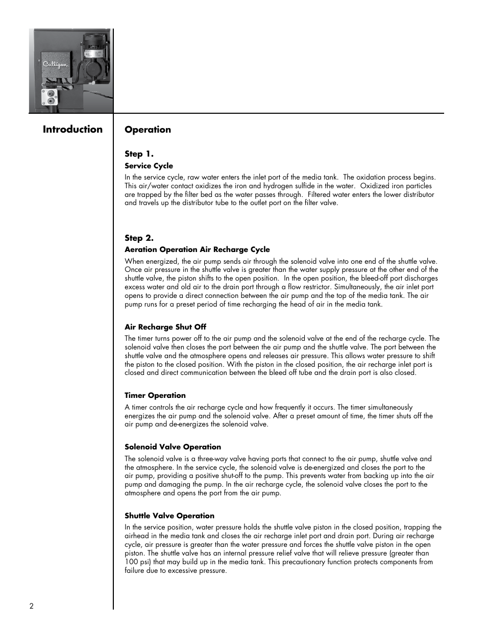 Introduction | Culligan Sulfur-Cleer User Manual | Page 6 / 27