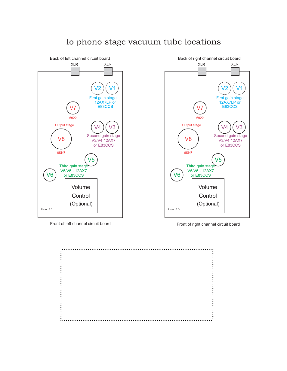 Io phono stage vacuum tube locations | Aesthetix Io User Manual | Page 9 / 10