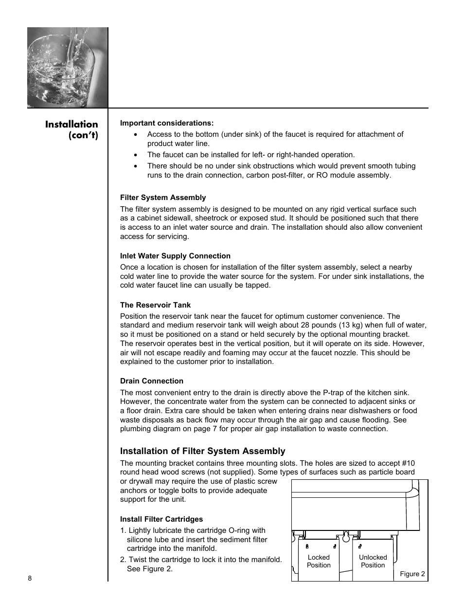 Culligan Aqua-Cleer Advanced Drinking Water Systems User Manual | Page 8 / 59