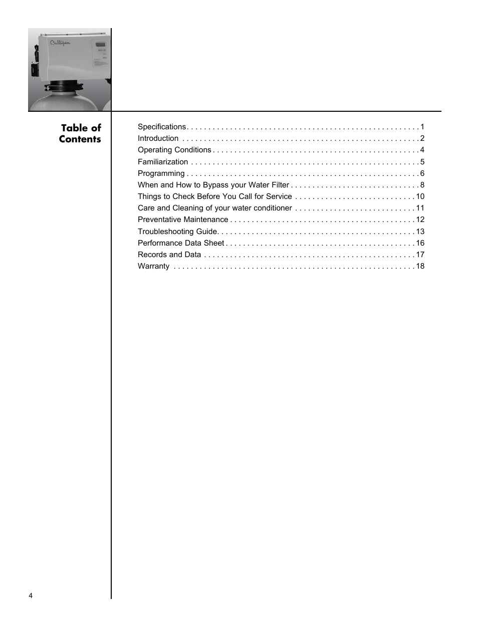 Culligan Iron-Cleer User Manual | Page 4 / 23