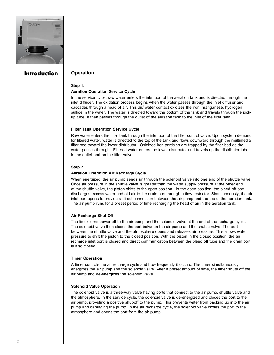 Introduction | Culligan Iron-Cleer User Manual | Page 6 / 23