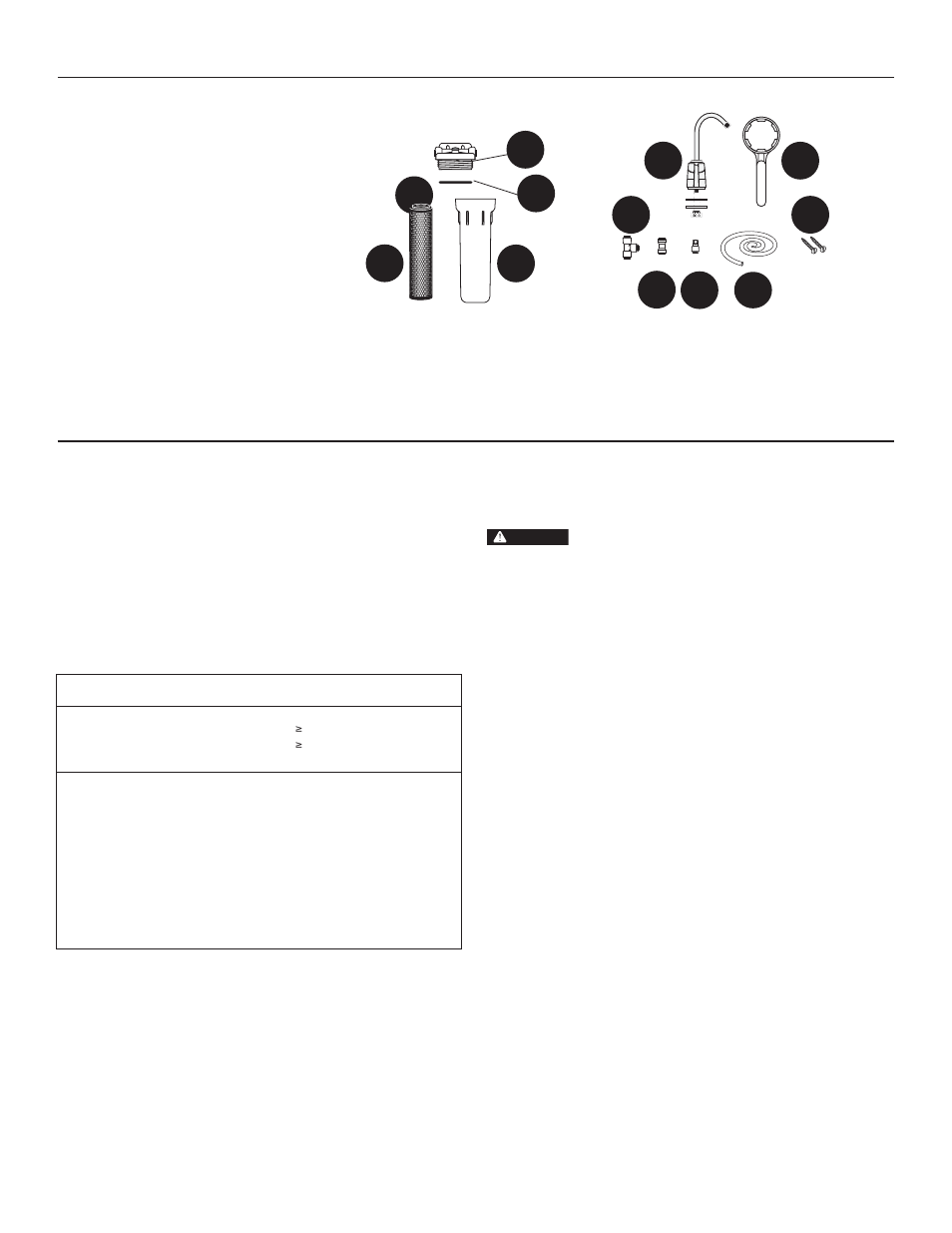 Replacement parts, Performance data | Culligan US-640 User Manual | Page 5 / 12