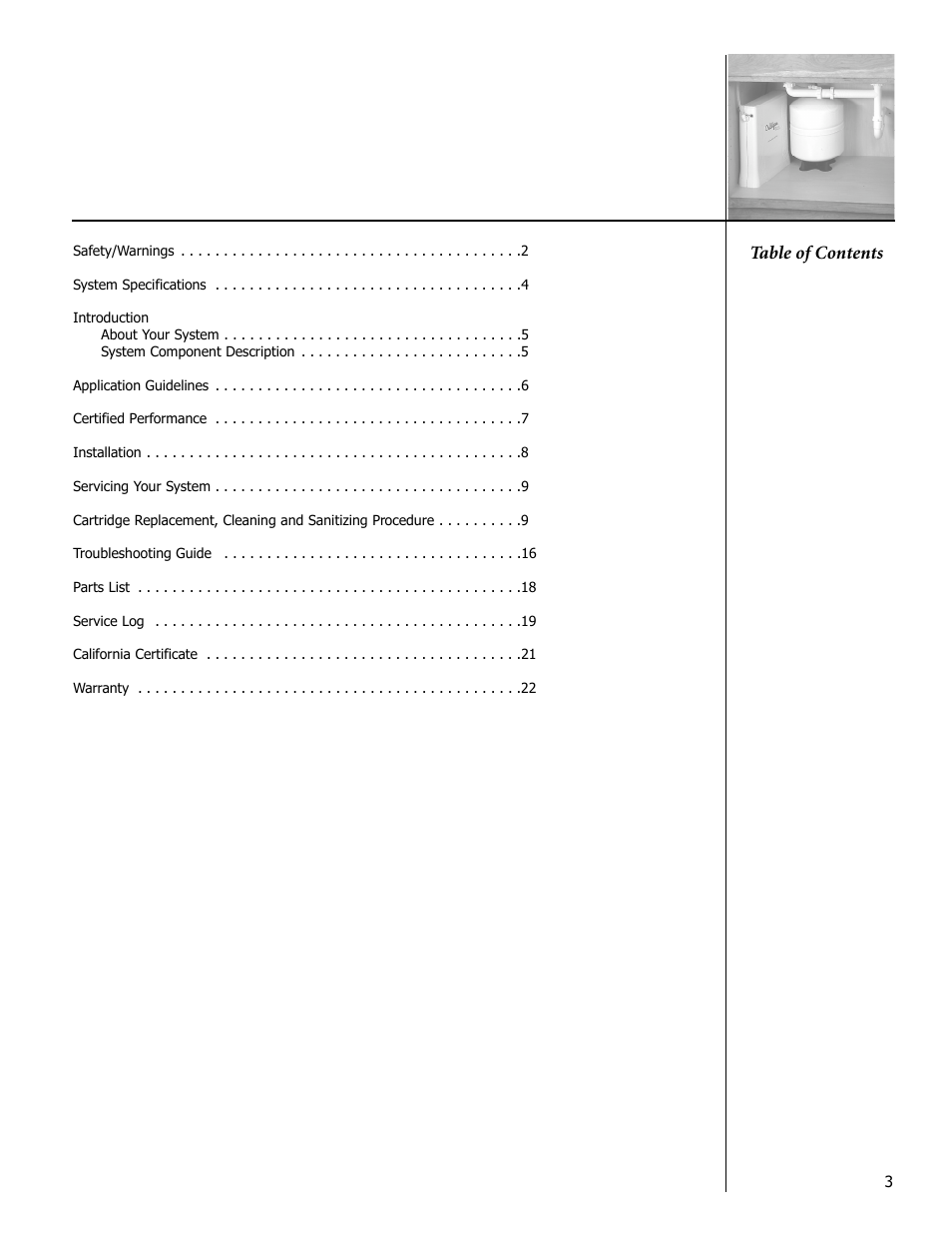 Culligan Drinking Water System User Manual | Page 3 / 23