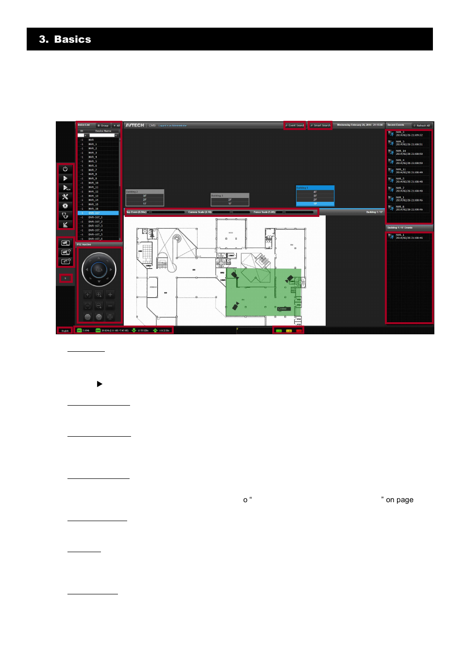 Basics, 1 overview, 1 control panel: e-map | AGI Security CAA-AVM542 User Manual | Page 8 / 19