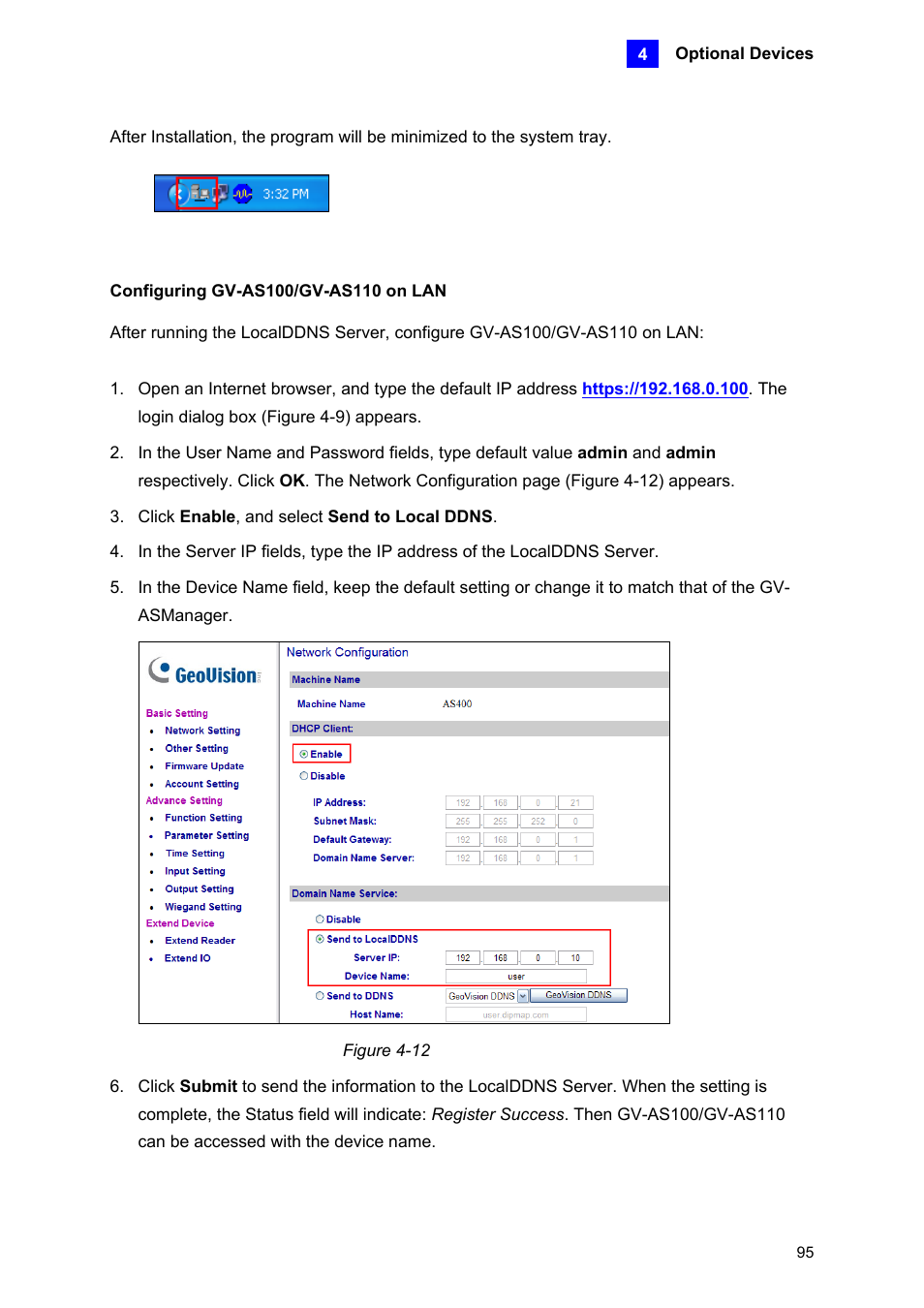 Configuring gv-as100/gv-as110 on lan | AGI Security GV-CONCT User Manual | Page 105 / 172