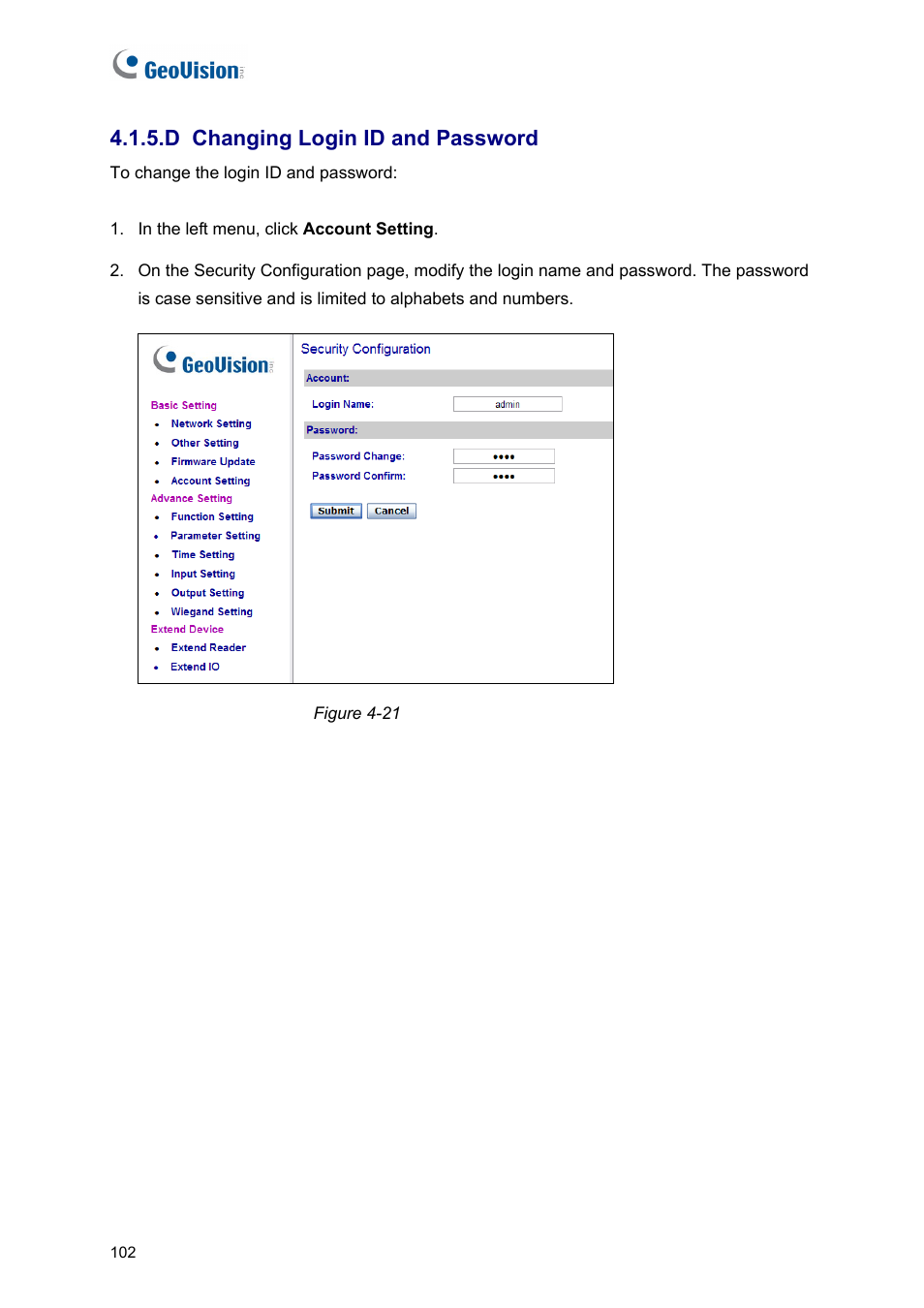 D changing login id and password | AGI Security GV-CONCT User Manual | Page 112 / 172