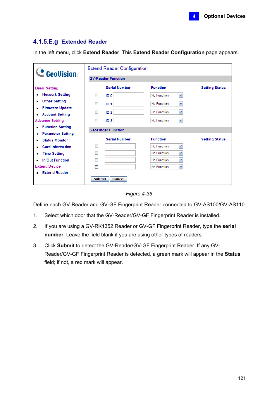 E.g extended reader | AGI Security GV-CONCT User Manual | Page 131 / 172
