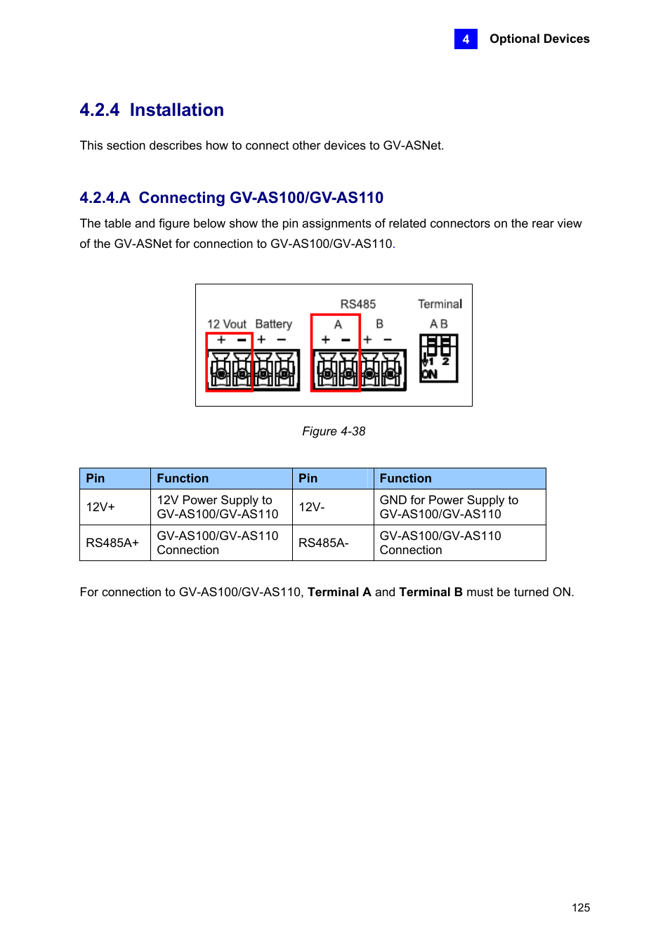 4 installation, A connecting gv-as100/gv-as110 | AGI Security GV-CONCT User Manual | Page 135 / 172