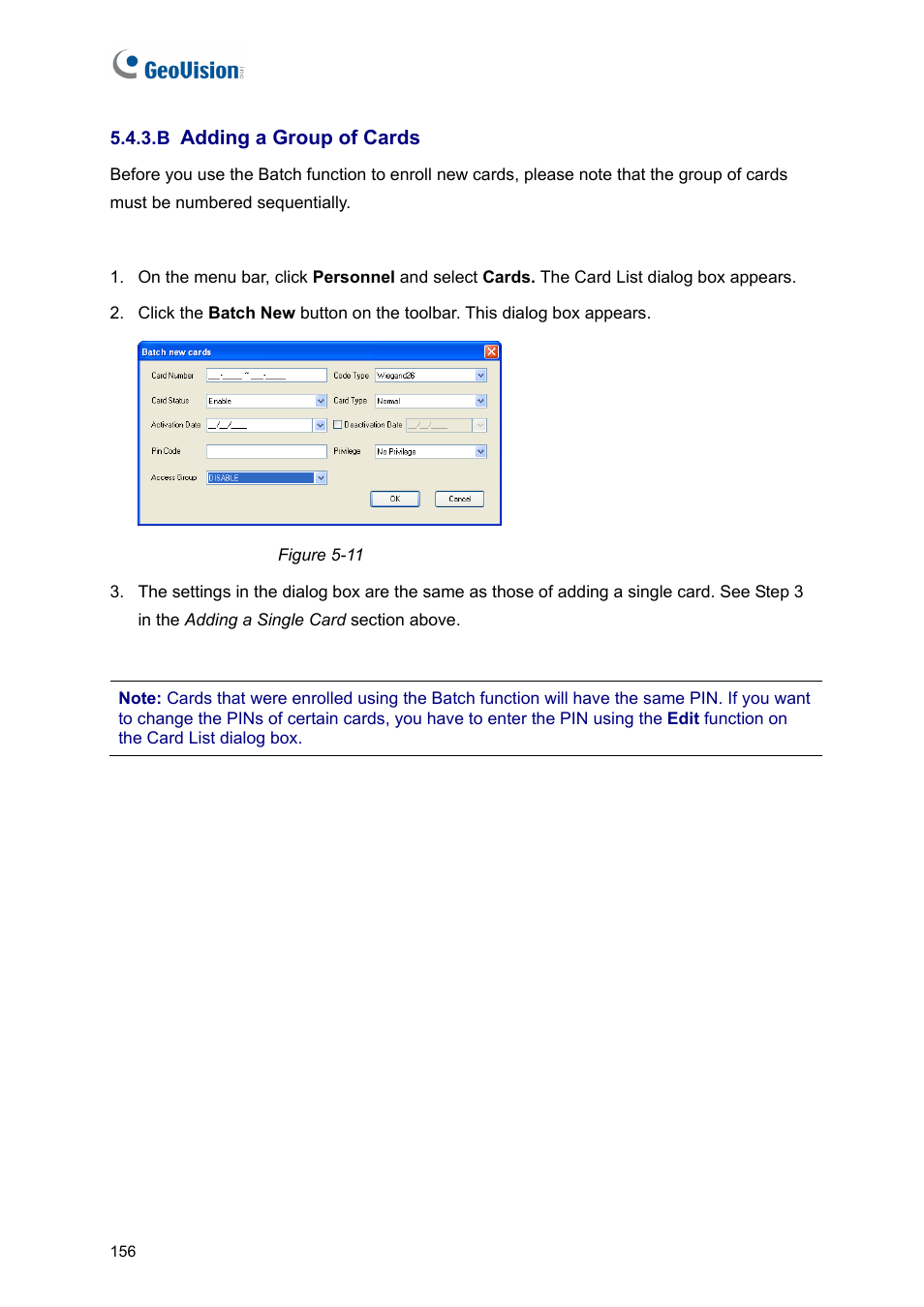 B adding a group of cards | AGI Security GV-CONCT User Manual | Page 166 / 172
