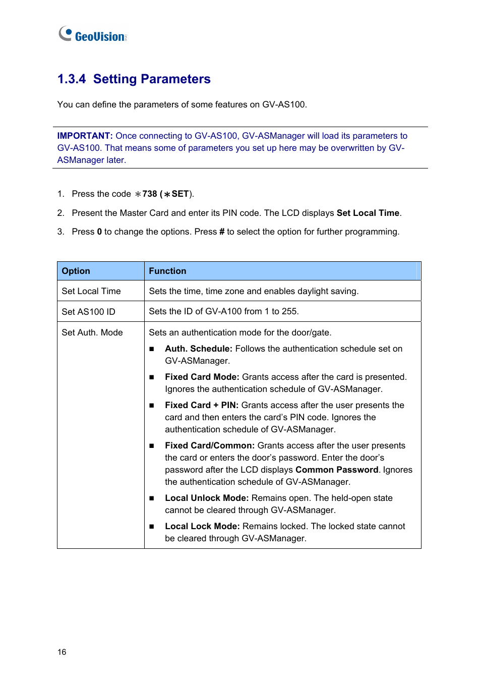 4 setting parameters | AGI Security GV-CONCT User Manual | Page 26 / 172