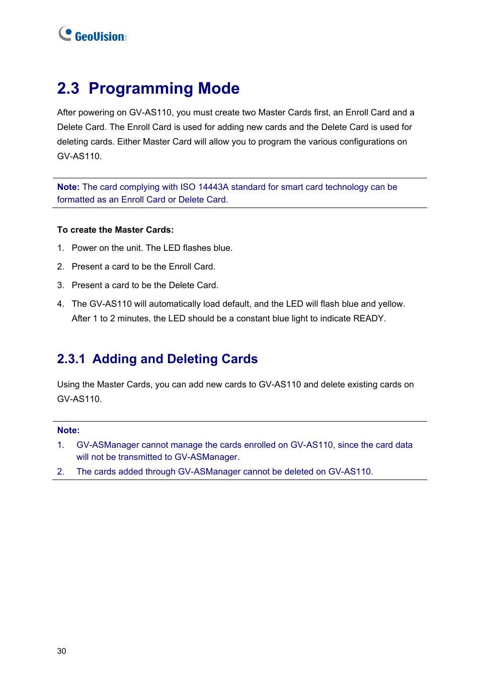 3 programming mode, 1 adding and deleting cards | AGI Security GV-CONCT User Manual | Page 40 / 172