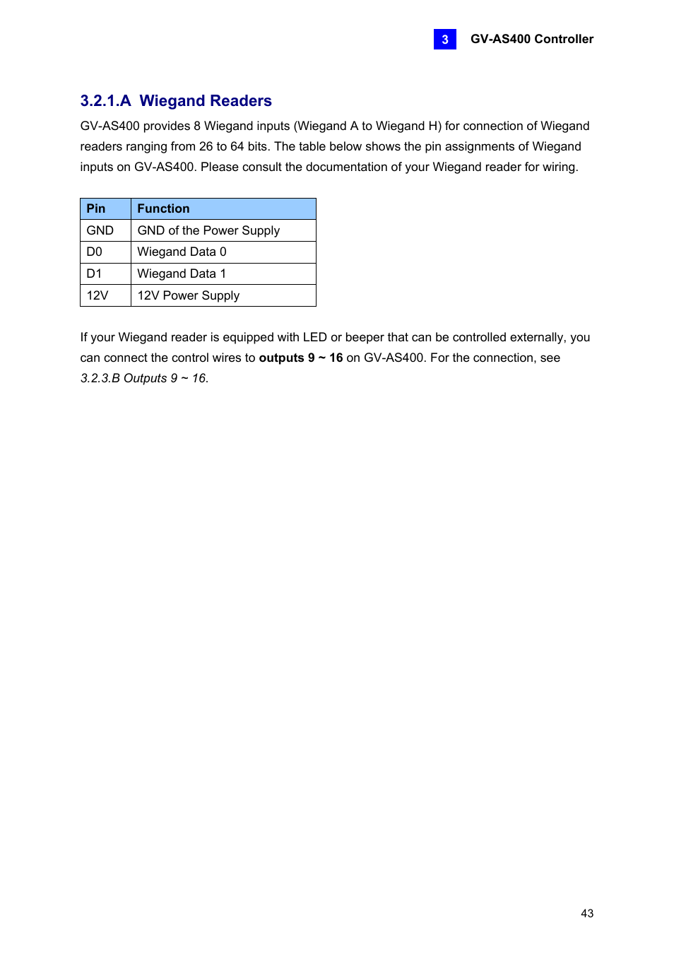 A wiegand readers | AGI Security GV-CONCT User Manual | Page 53 / 172