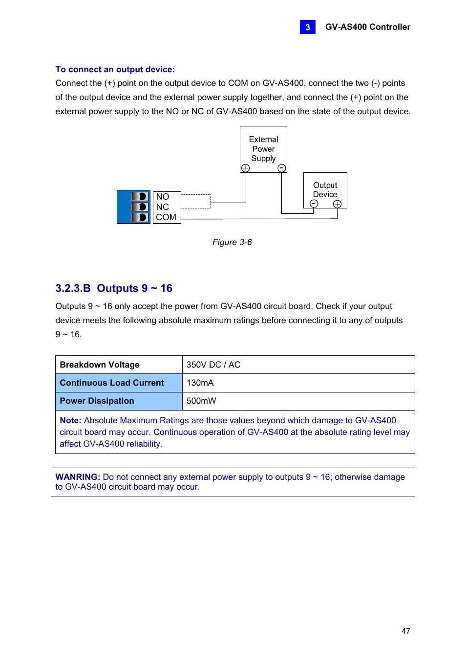 B outputs 9 ~ 16 | AGI Security GV-CONCT User Manual | Page 57 / 172
