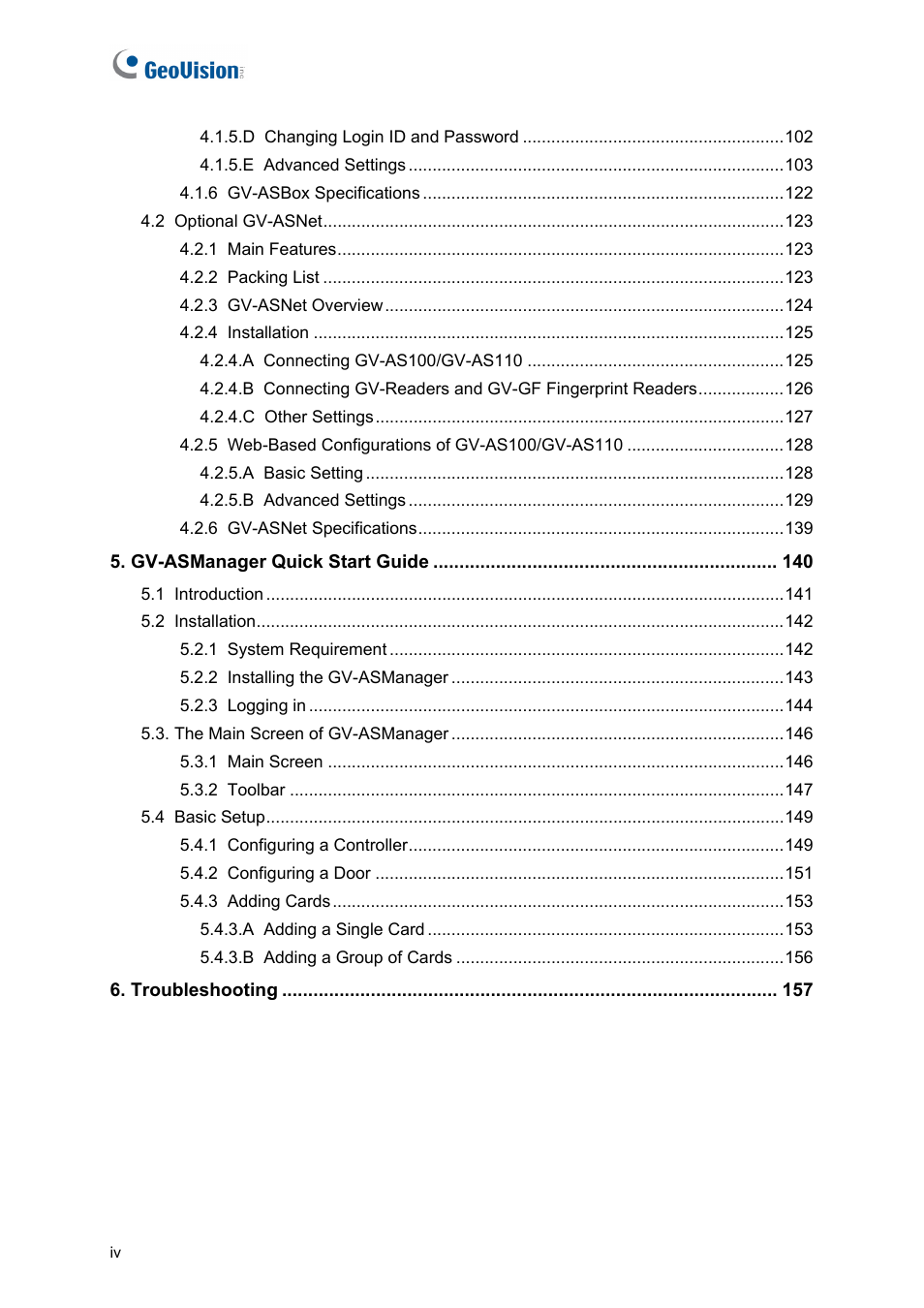 AGI Security GV-CONCT User Manual | Page 6 / 172