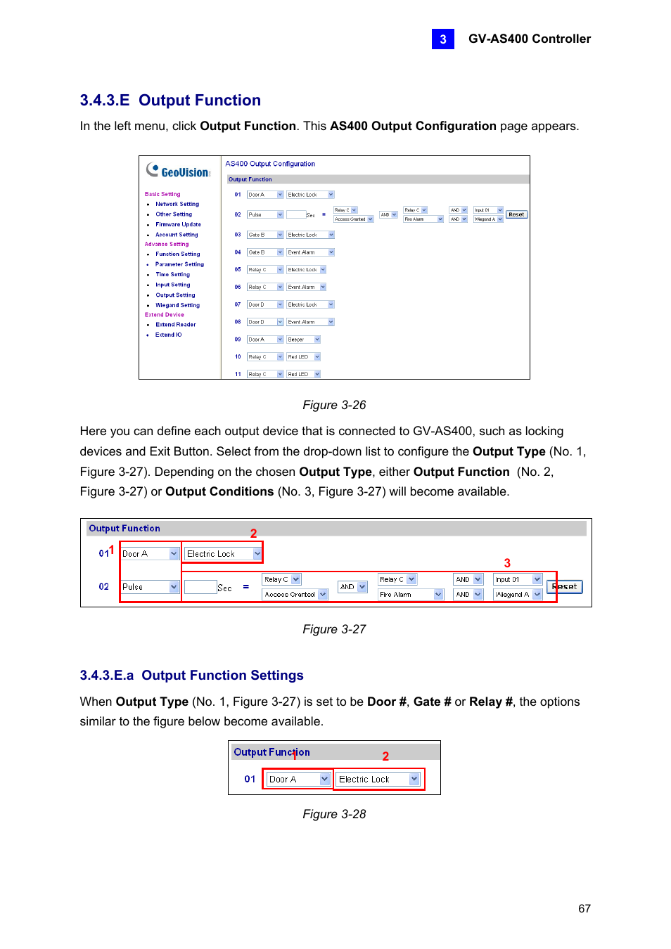 E output function, E.a output function settings | AGI Security GV-CONCT User Manual | Page 77 / 172