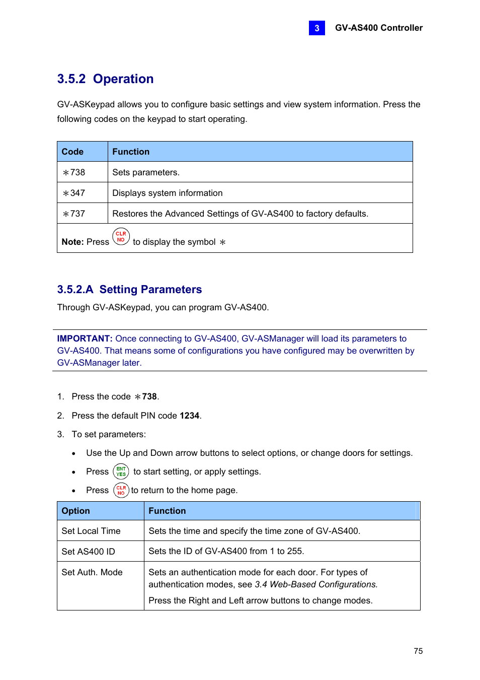 2 operation, A setting parameters | AGI Security GV-CONCT User Manual | Page 85 / 172